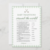 Invitation Traditions de golf écologiques pour bébé à travers (Devant)
