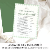 Invitation Traditions de golf écologiques pour bébé à travers