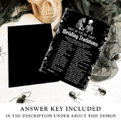 Invitation Traditions de mariage de squelette d'Halloween Jeu