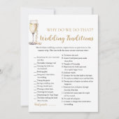 Invitation Traditions de mariage Perles & Prosecco Jeu de mar (Devant)