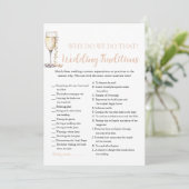 Invitation Traditions de mariage Perles & Prosecco Jeu de mar (Debout devant)