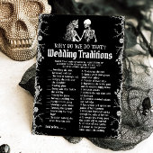 Invitation Traditions Mariages de squelette d'Halloween Jeu n