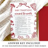 Invitation Traditions Pour Bébés Dessinées À La Main Dans Le 