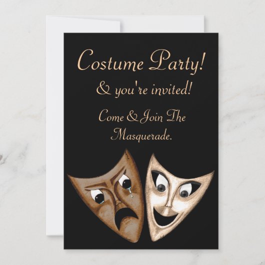 Invitation Tragédie et comédie (Devant)