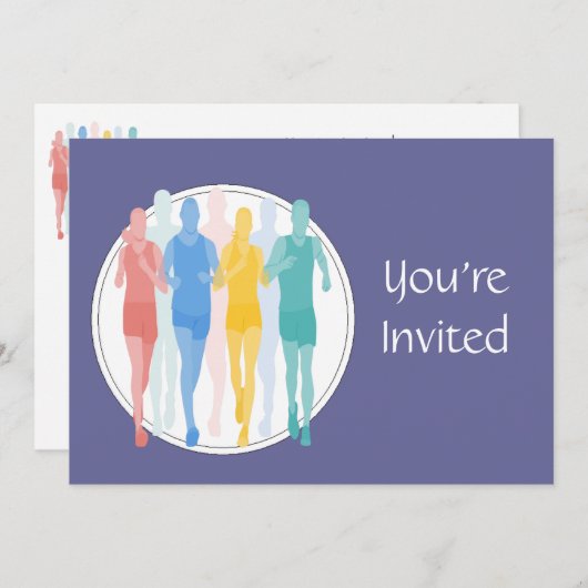 Invitation Trail Running Racing, événement (Devant / Derrière)