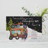 Invitation TRAILER DE Noël TRASH BLANC BASH Funny Party (Debout devant)