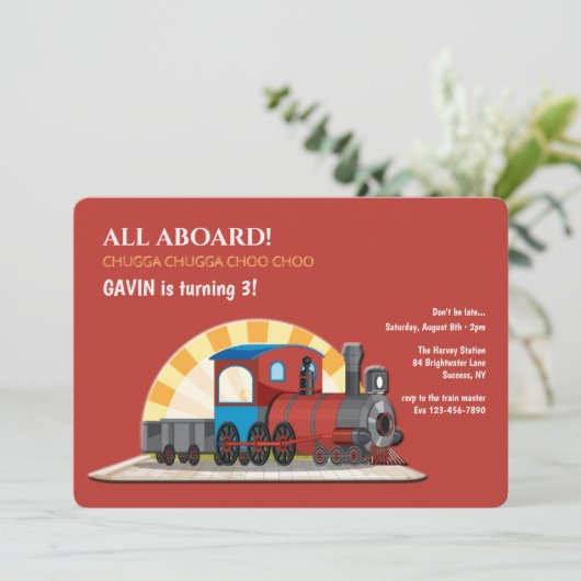 Invitation Train (Debout devant)