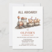Invitation Train 1er Anniversaire (Devant)