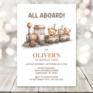 Invitation Train 1er Anniversaire