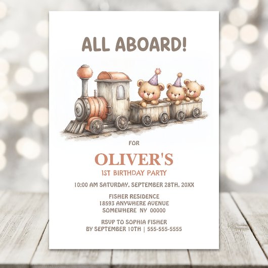 Invitation Train 1er Anniversaire