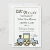 Invitation Train baby shower Choo Choo (Devant)
