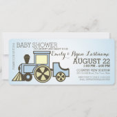 Invitation Train baby shower Choo Choo (Devant)