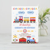 Invitation Train Birthday Invite Chugga Chugga Two Two Train (Debout devant)