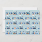 Invitation Train Bleu Chuga Chuga Choo Choo Anniversaire Mode (Dos)