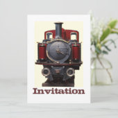 Invitation Train Bleu Et Rouge (Debout devant)