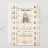 Invitation Train Choo Choo 1er anniversaire (Devant)