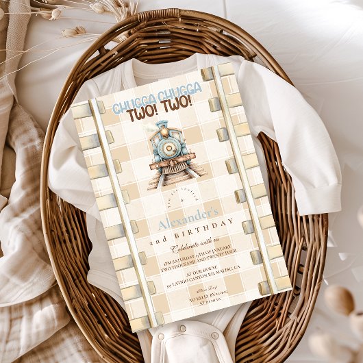 Invitation Train Choo Choo 2e Anniversaire