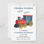 Invitation Train Chugga Two Two Deuxième Anniversaire (Devant)