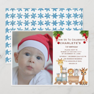 Invitation Train de Noël Chugga Chugga Anniversaire