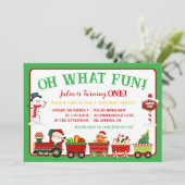 Invitation Train De Noël, Oh Quel Amusant ! 1ère fête d'anniv (Debout devant)