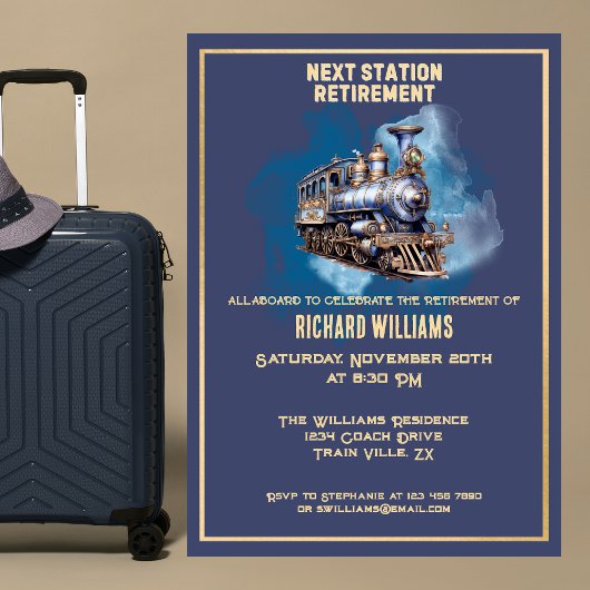 Invitation Train de roulement de retraite Gare voisine