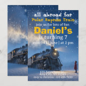 Invitation train du père noël express polaire (Devant / Derrière)