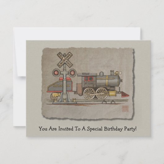 Invitation Train électrique Toy (Devant)