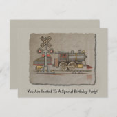 Invitation Train électrique Toy (Devant / Derrière)