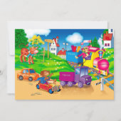 Invitation train et voiture (Devant)