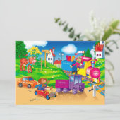 Invitation train et voiture (Debout devant)