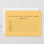 Invitation train et voiture (Dos)