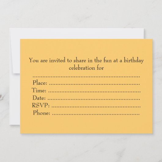 Invitation train et voiture (Dos)