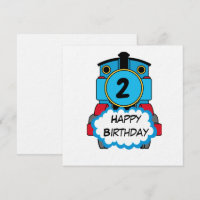 Train Joyeux Anniversaire autocollant rond
