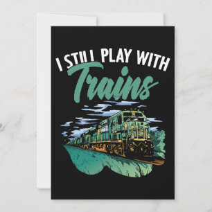 Invitation Train Locomotive Engins Fans ferroviaires pour tra