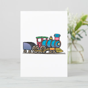 Invitation Train Pulling Coal