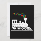 Invitation Train Puzzle Piece Sensibilisation sur l'autisme C (Devant)