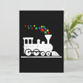 Invitation Train Puzzle Piece Sensibilisation sur l'autisme C (Debout devant)