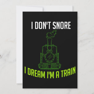 Invitation Train Snore Dream Commuter T Locomotive Steam Cade