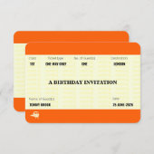 Invitation Train Ticket Inspired | Birthday (Devant / Derrière)