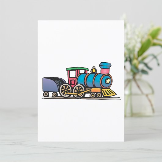 Invitation Train tirant du charbon