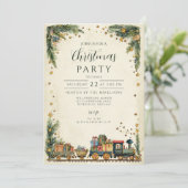 Invitation Train Vintage de Noël et cadeaux (Debout devant)
