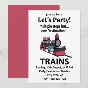 Invitation Trains Arrêts Multiples Mais Trains Une Destinatio