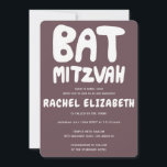 Invitation Traitement super Bat mitzvah personnalisé violet<br><div class="desc">Carte parfaite pour annoncer un bat mitzvah ! L'art à la main pour vous avec le lettrage à l'avant et un motif à l'arrière ! ENTIÈREMENT PERSONNALISABLE ! Cliquez sur "Personnaliser" ci-dessus pour modifier le texte. Cliquez sur "modifier à l'aide de l'outil de conception" pour ajuster les polices, les couleurs...</div>