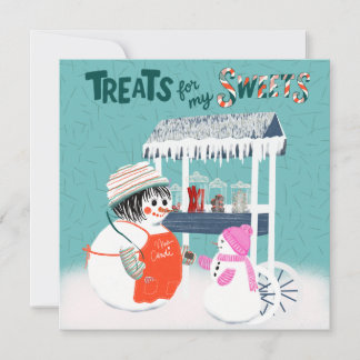 Invitation Traitements Pour Mes Friandises Bonhomme de Neige 