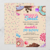 Invitation Traiter le gosse Chocolat Lollipop sucré deuxième  (Devant / Derrière)