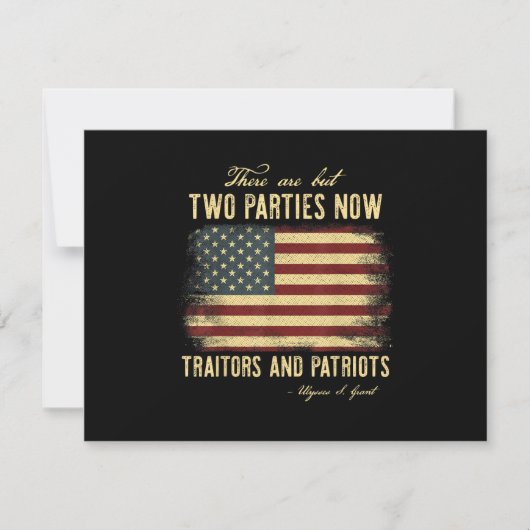 Invitation Traitres et Patriotes (Devant)