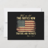 Invitation Traitres et Patriotes (Dos)