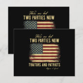 Invitation Traitres et Patriotes (Devant / Derrière)