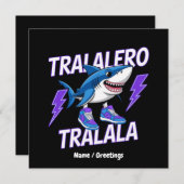 Invitation Tralalero Tralala Bootleg Funny Shark meme Graphis (Devant / Derrière)