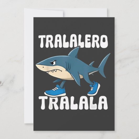 Invitation Tralalero Tralala Funny Shark Meme (Devant)